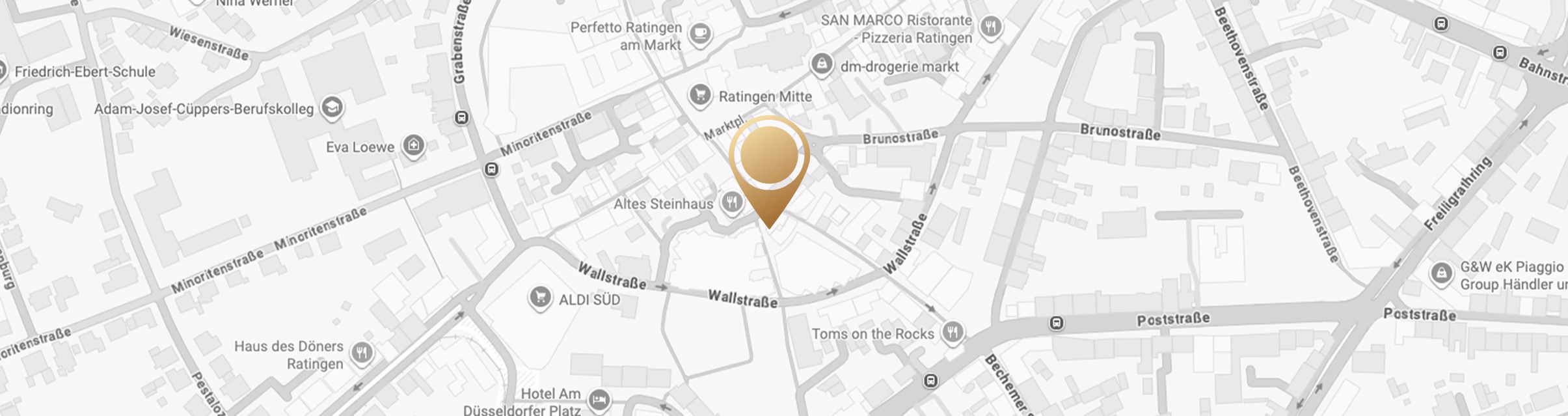 Anfahrtskarte zu Sabine Gold Ratingen, Bechemer Str. 16